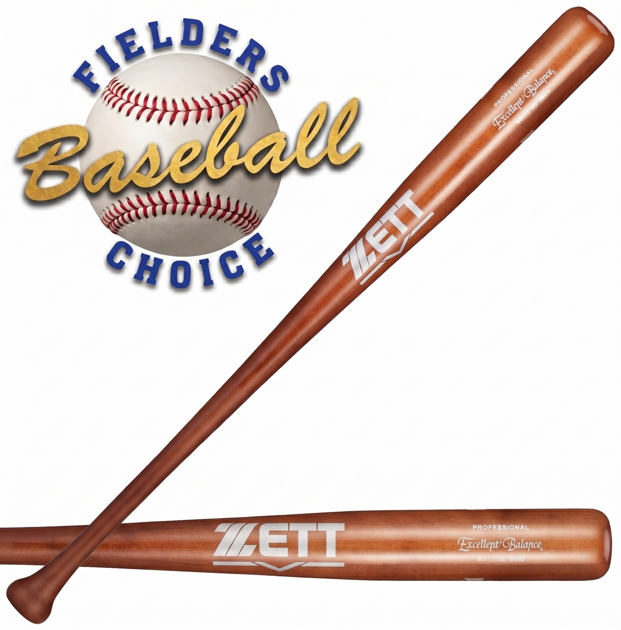 ZETT Bamboo Composite Wood Baseball Bat - BROWN | FIELDERS CHOICE